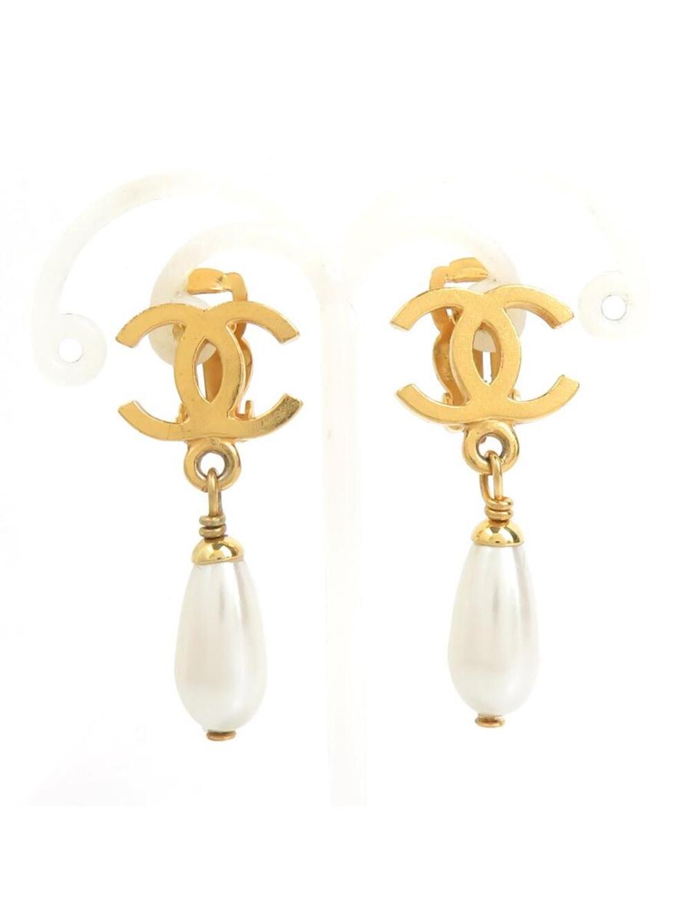 Auth Chanel Vintage Cc Logo Earrings #319817C42B